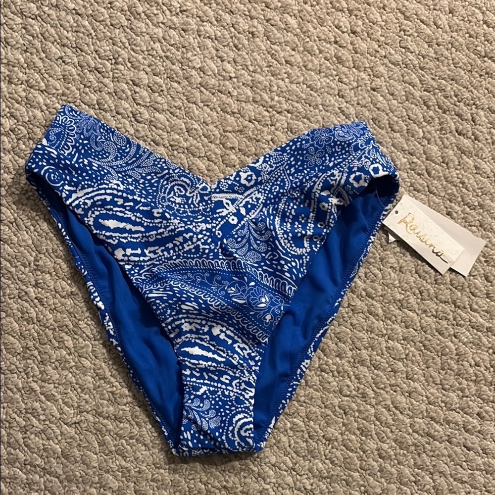 Blue Paisley Women's Swim Bottom